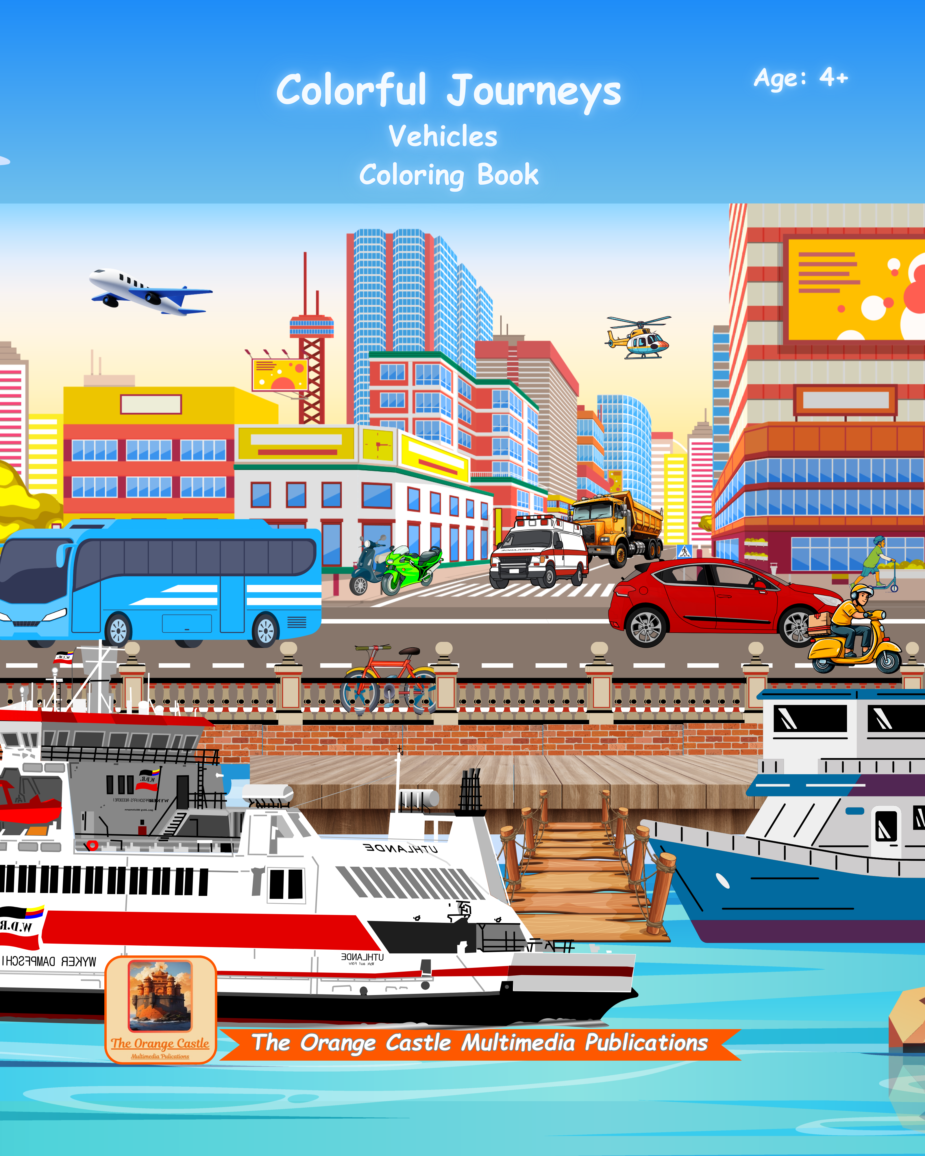 Colorful Journeys - Vehicles Coloring Book