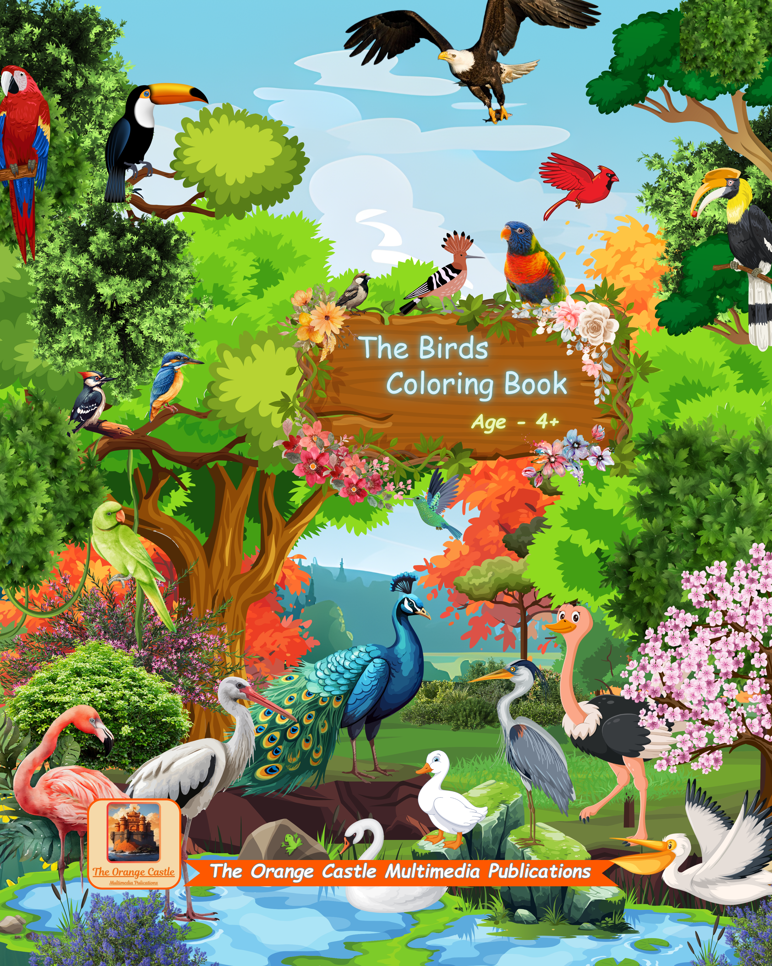 Children's Digital Coloring Book Bundle No. 1 (Set of 5 Coloring eBooks in PDF format)