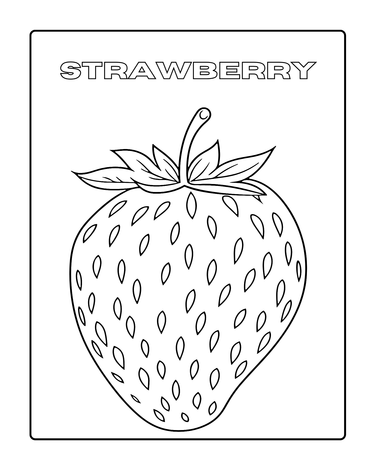 Fruits and Vegetables Coloring Book