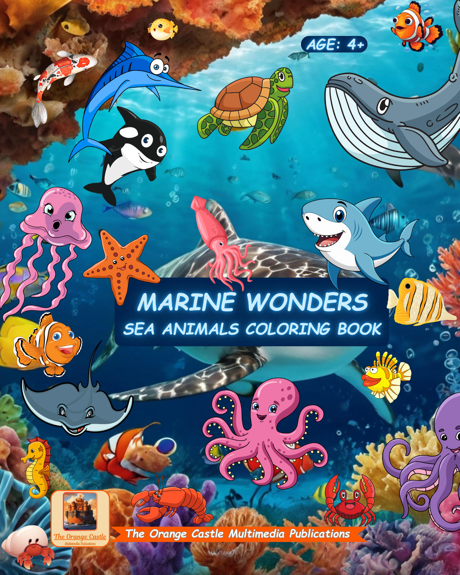Marine Wonders! Sea Animals Coloring Book 
