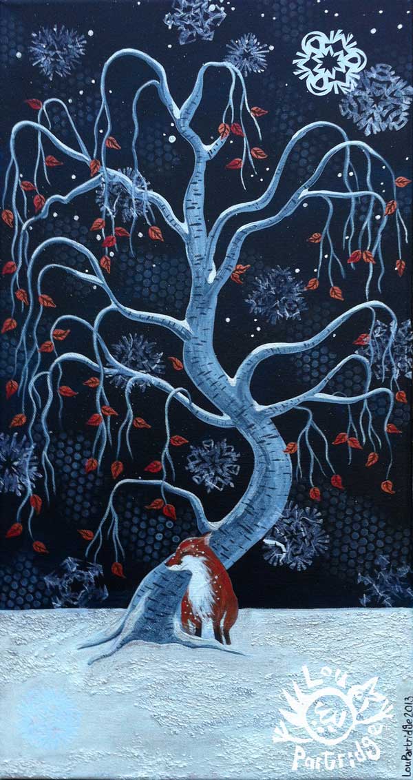 The Fox and the Silver Birch Greetings Card