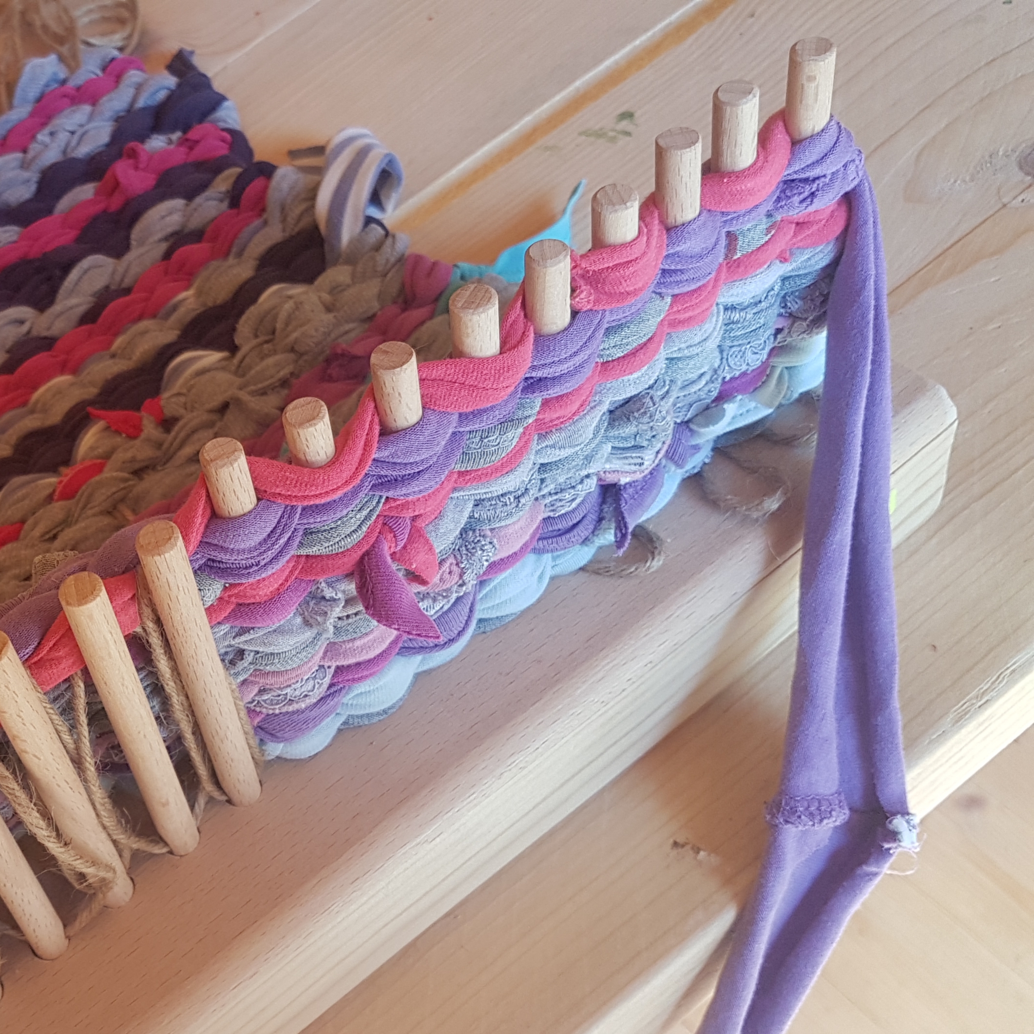 Try your hand at "Peg Loom"