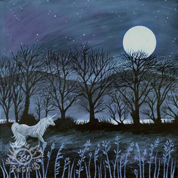 In the Woods by the River Greetings Card