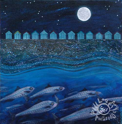 Sardines and Beach Huts One Greetings Card