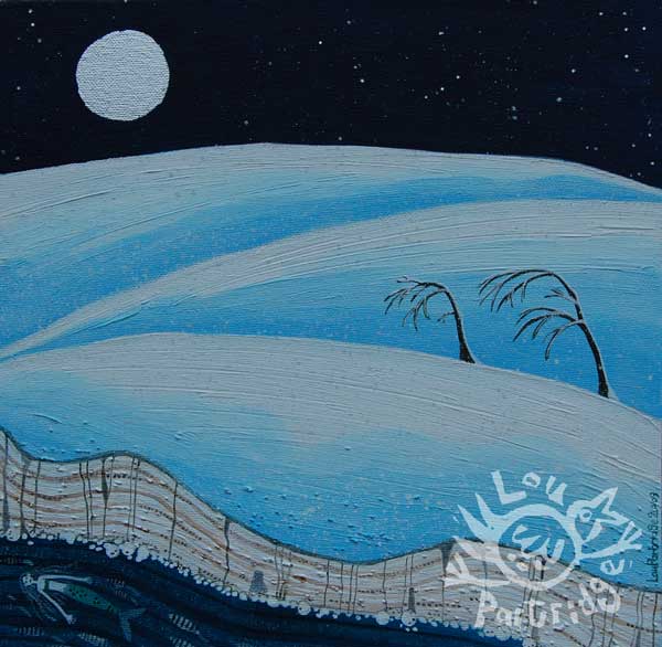 Windswept Trees at Birling Gap Two Greetings Card