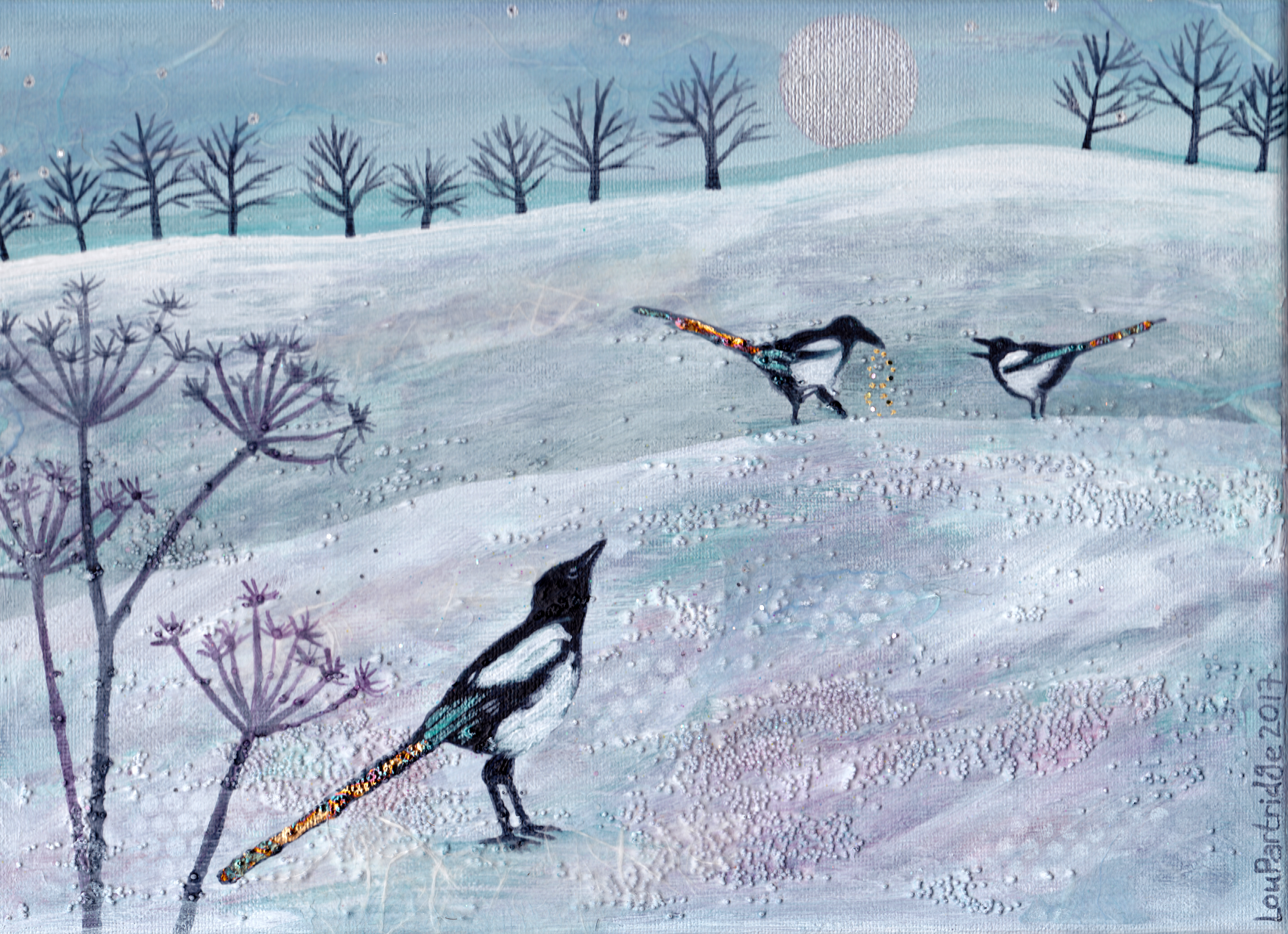 Three for a Girl Greetings Card