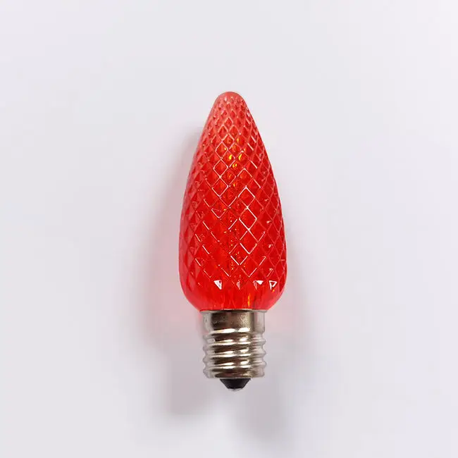 Faceted C9 Christmas Light Replacement LED Bulbs