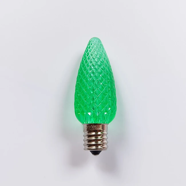 Faceted C9 Christmas Light Replacement LED Bulbs