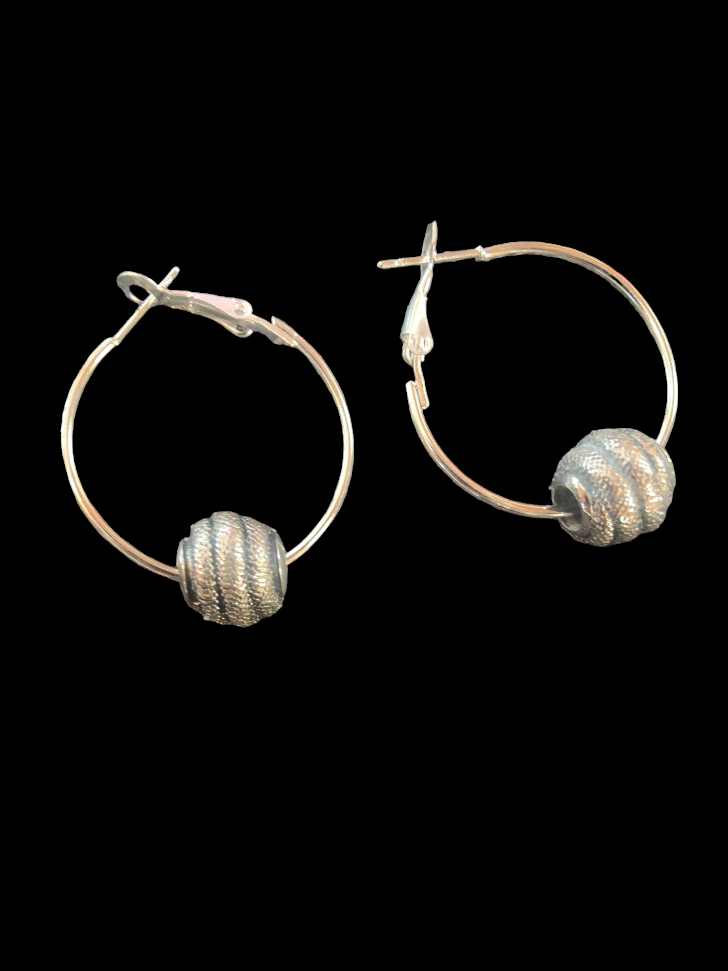 Coiled Snakes on Stg Sliver hoops