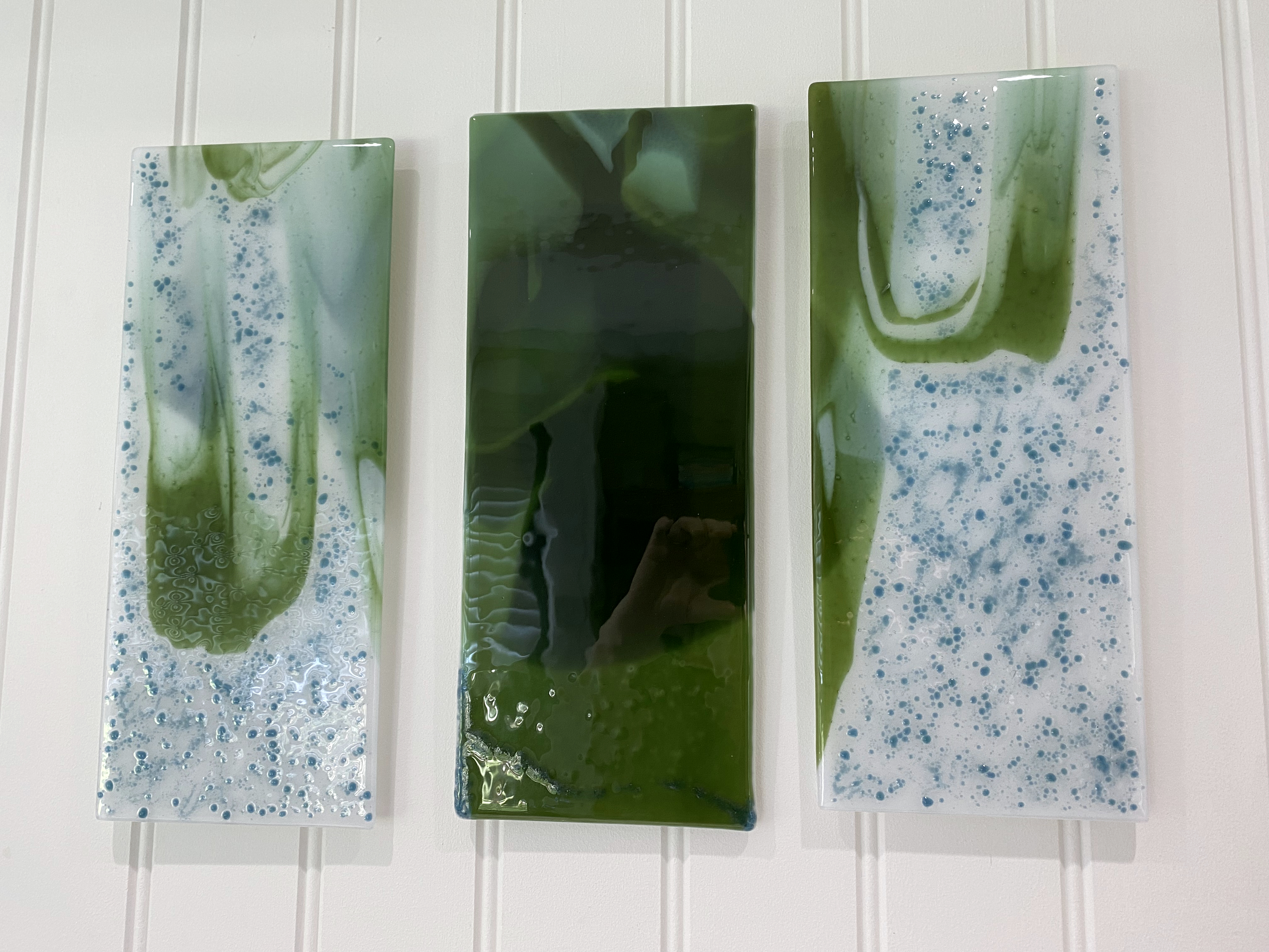 SALE Flow Abstract Triptych Art Panels