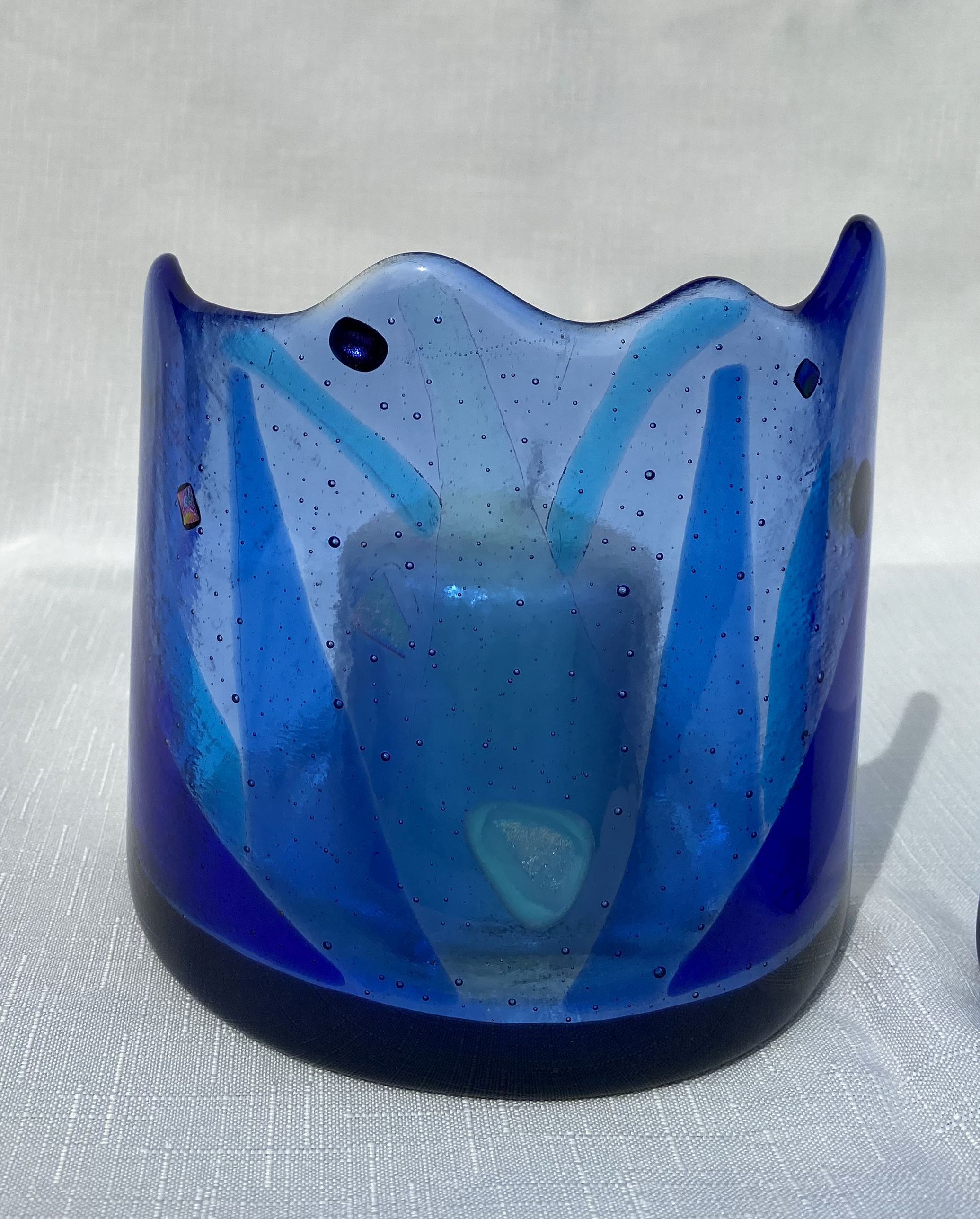 SALE Blue Candle Centrepiece