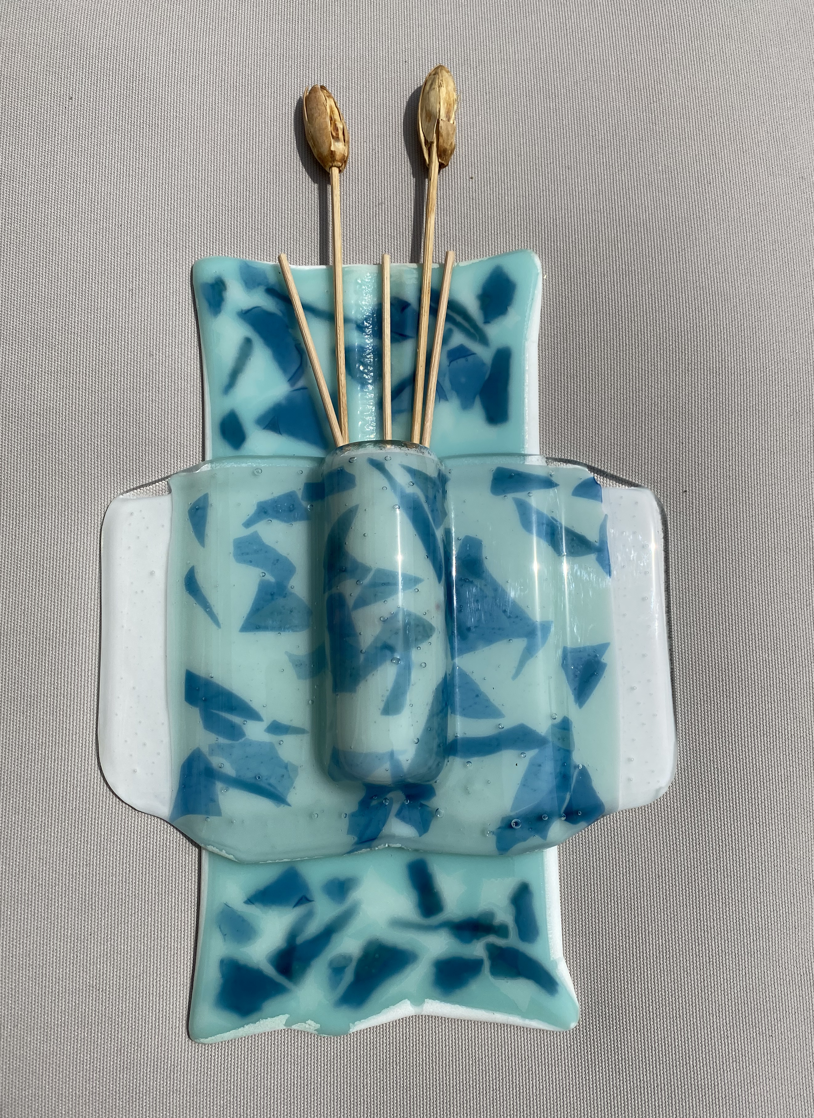 SALE Aqua Wall Vase