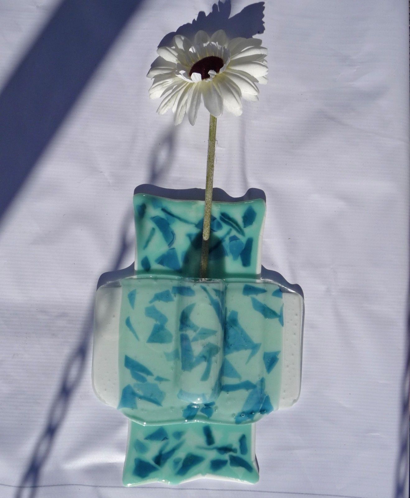 SALE Aqua Wall Vase