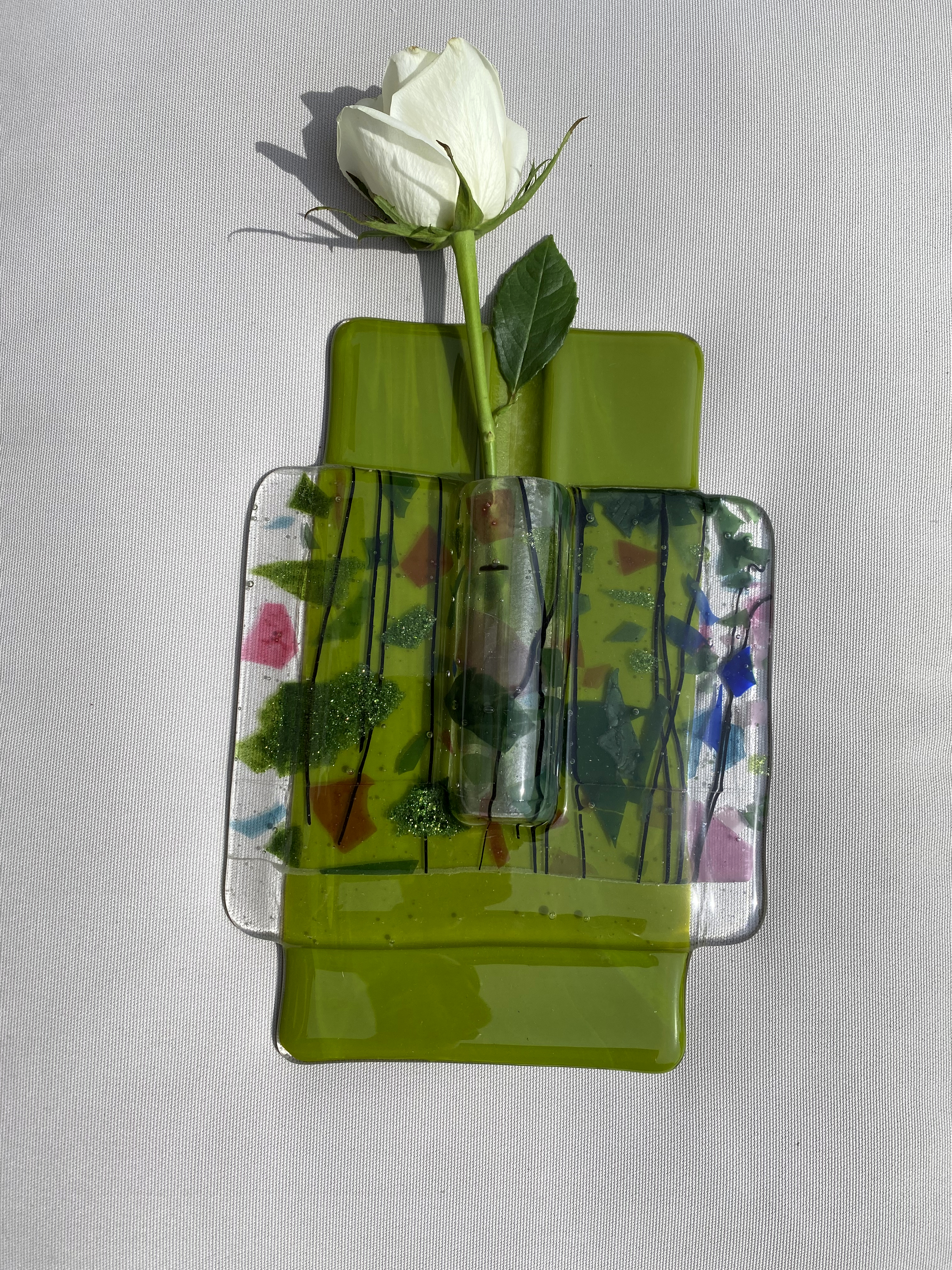 SALE Green Wall Vase