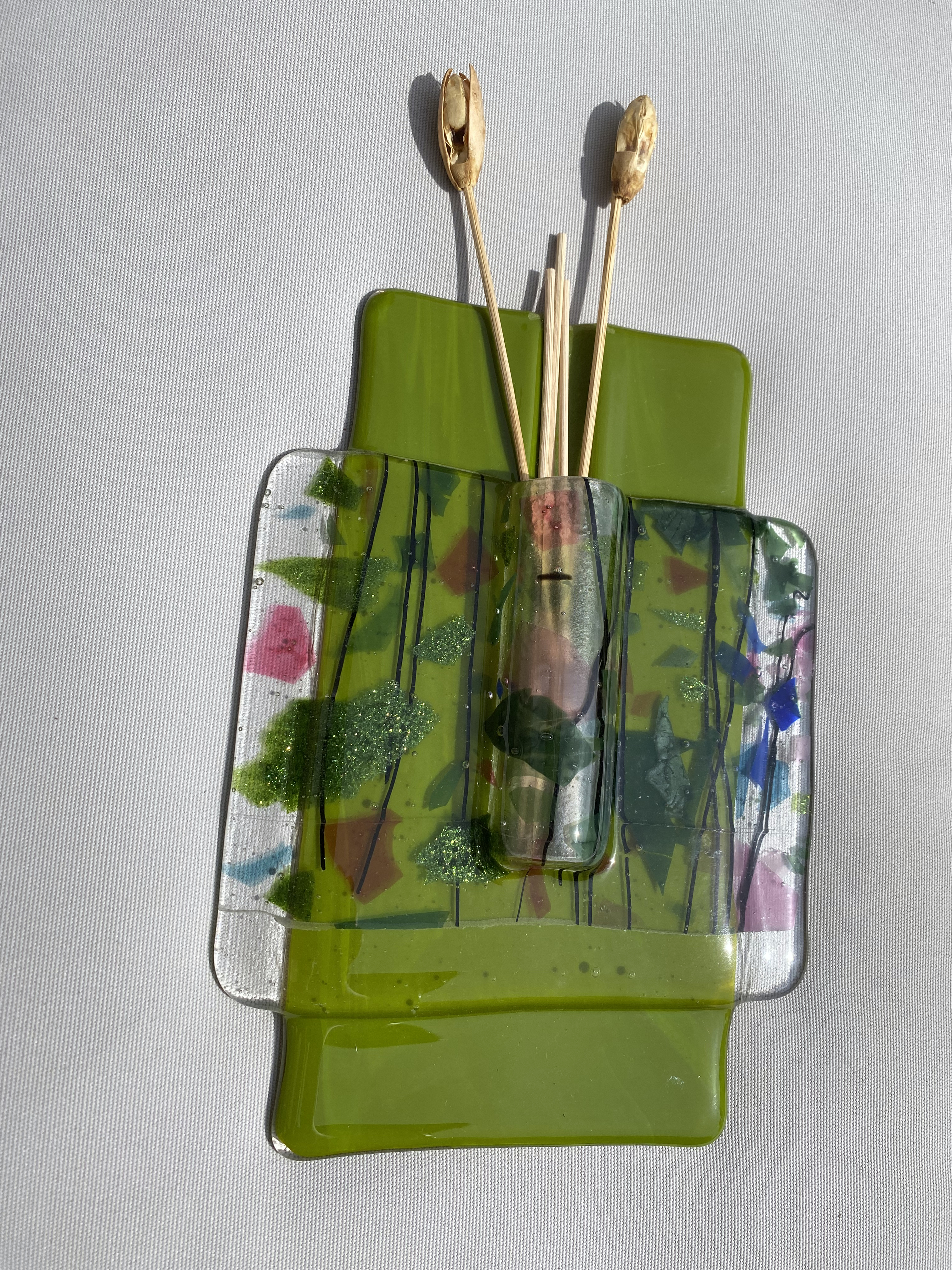 SALE Green Wall Vase