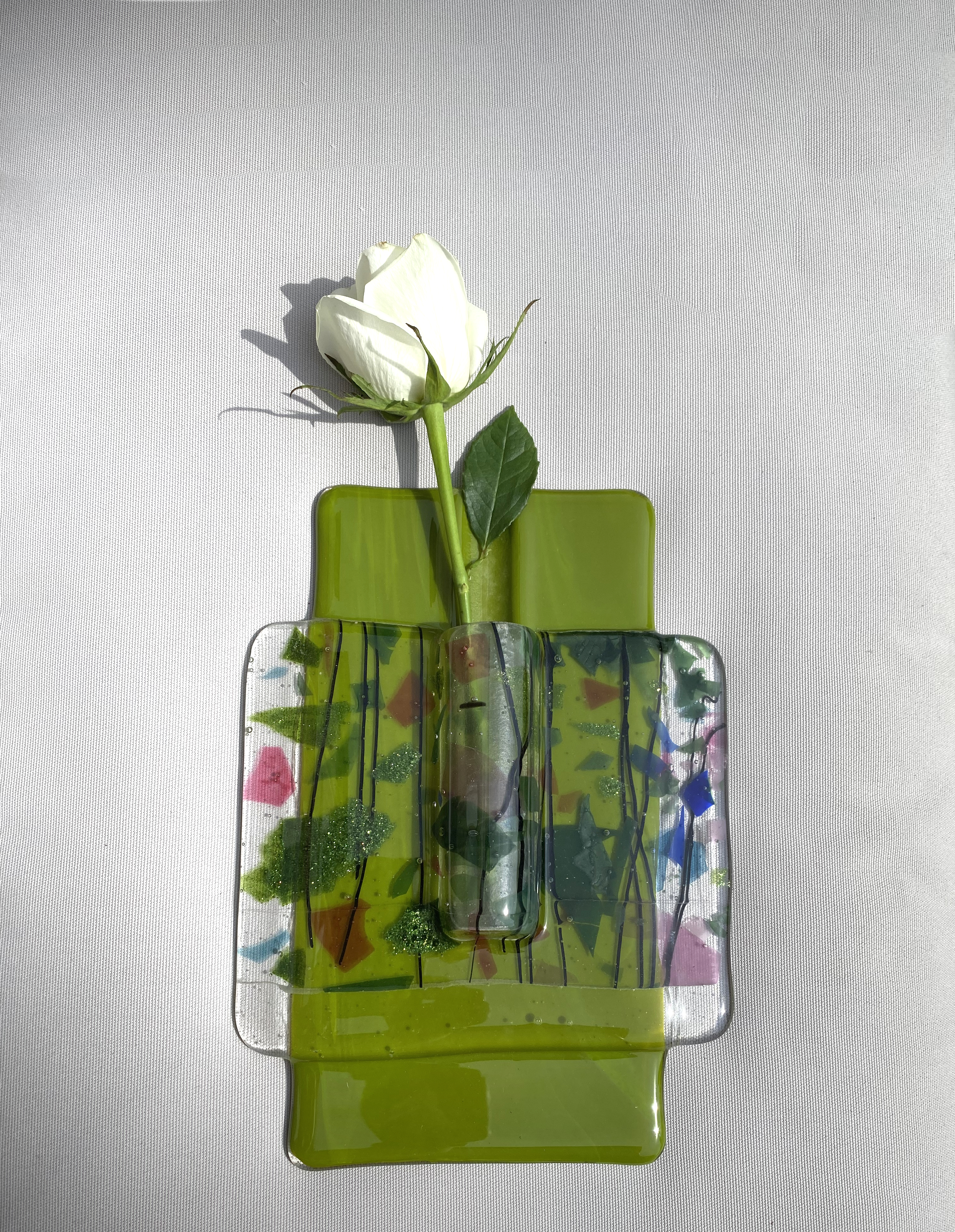 SALE Green Wall Vase