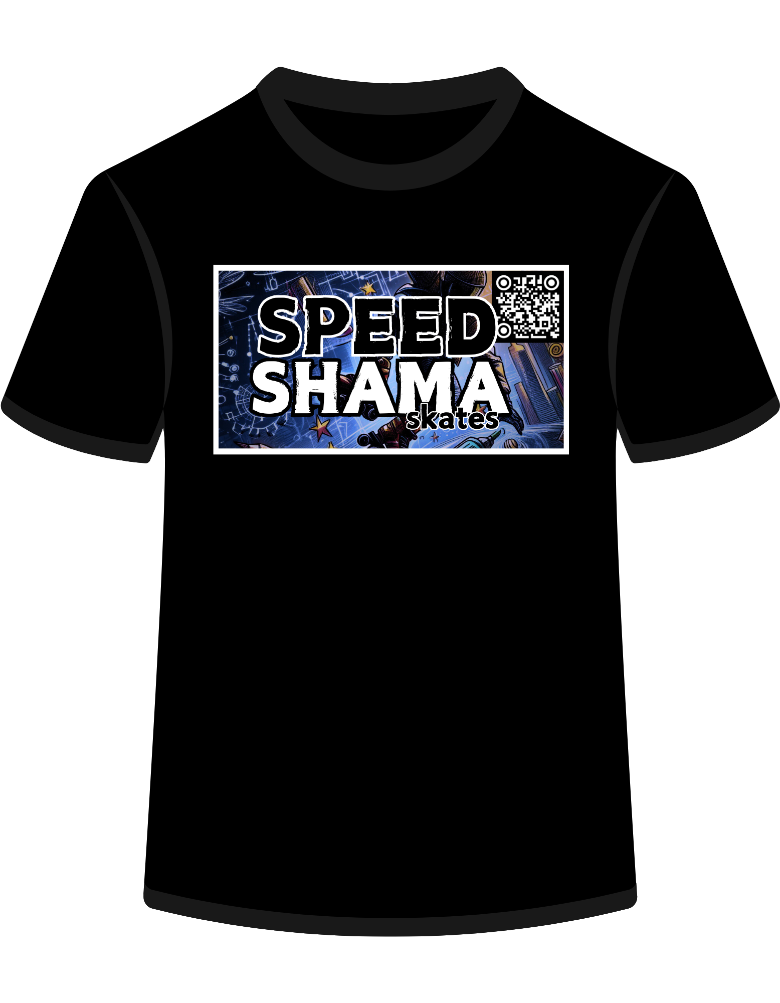 SpeedShama Skates Retro Printed T-Shirt (UNISEX)