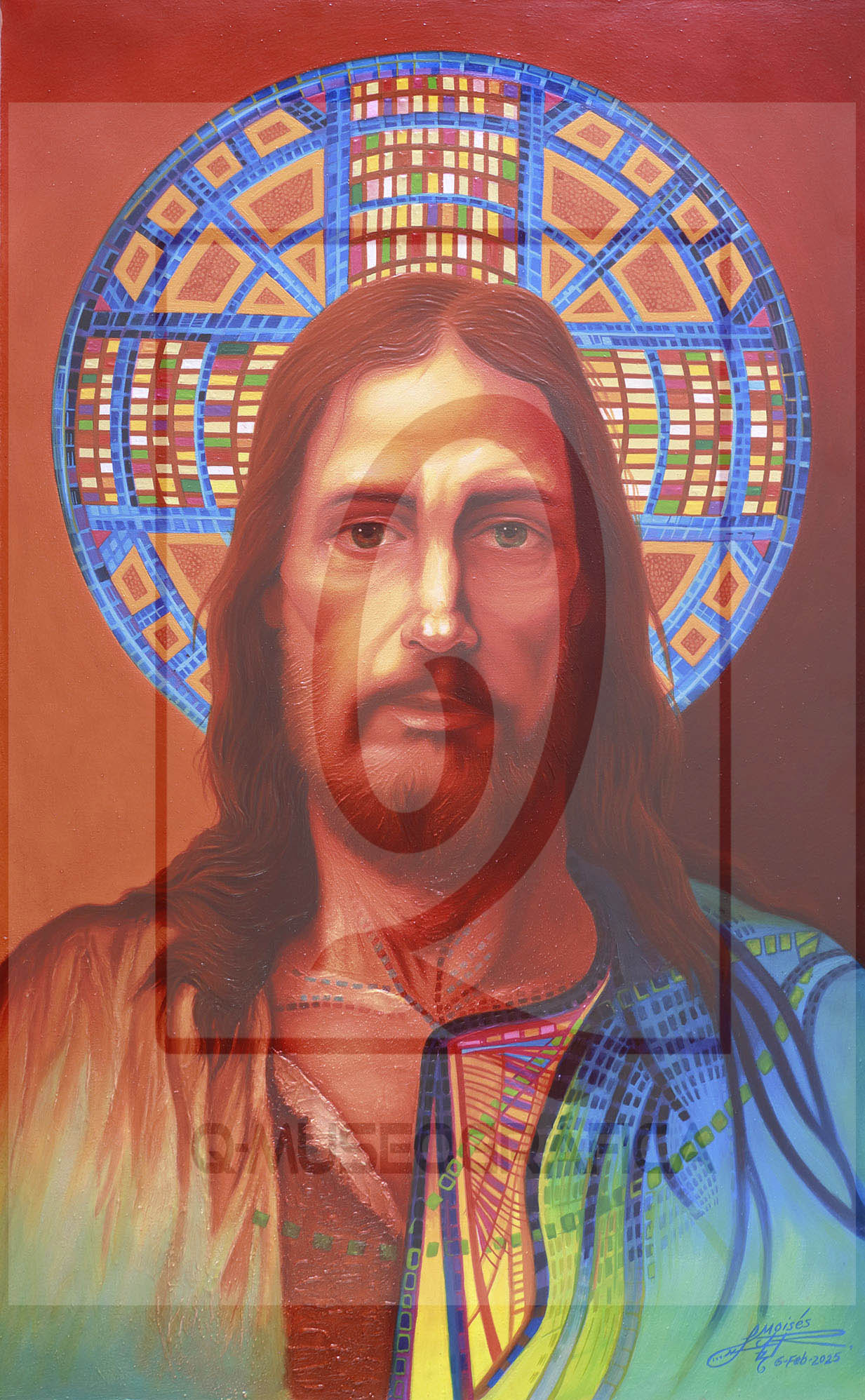 Icono religioso pintado al Acrílico