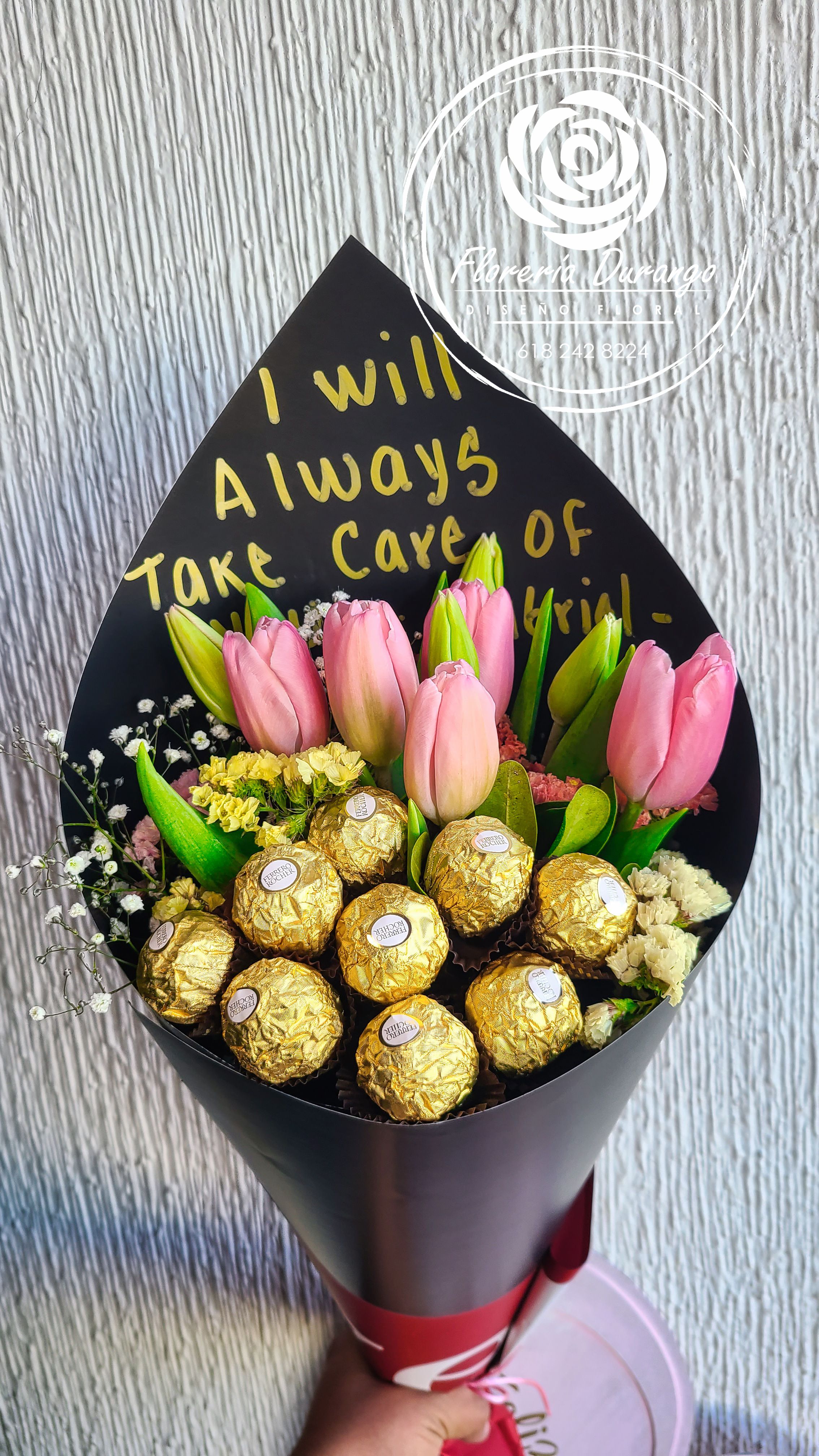 Tulipanes con Ferrero