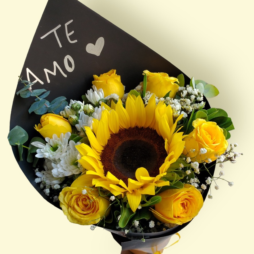 girasol con 6 amarillas