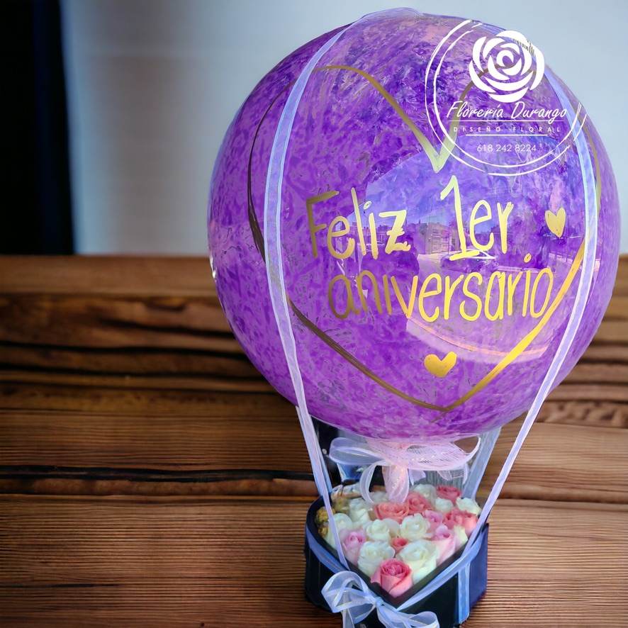 Globo con flores