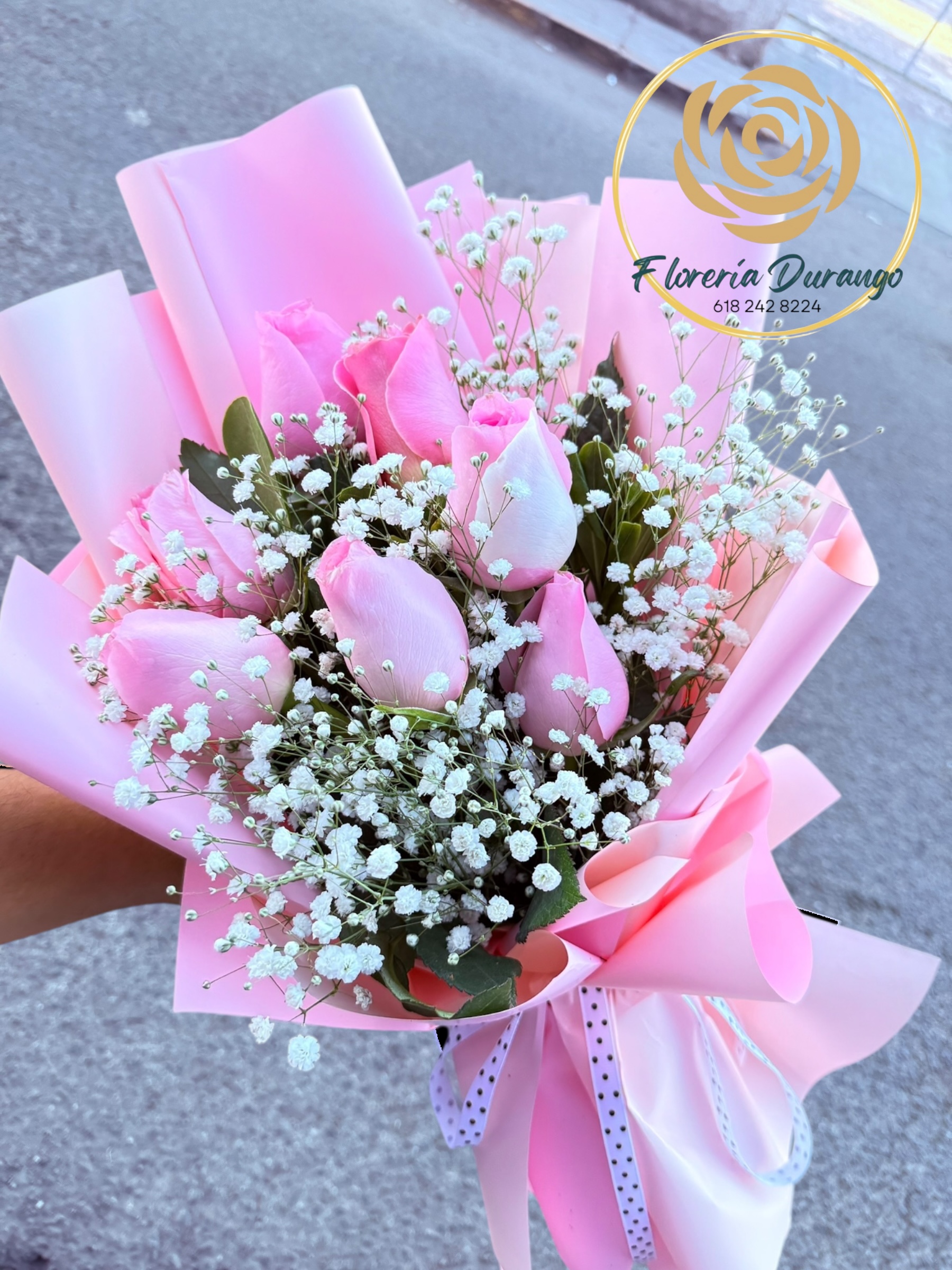 Ramo de 6 rosas rosadas