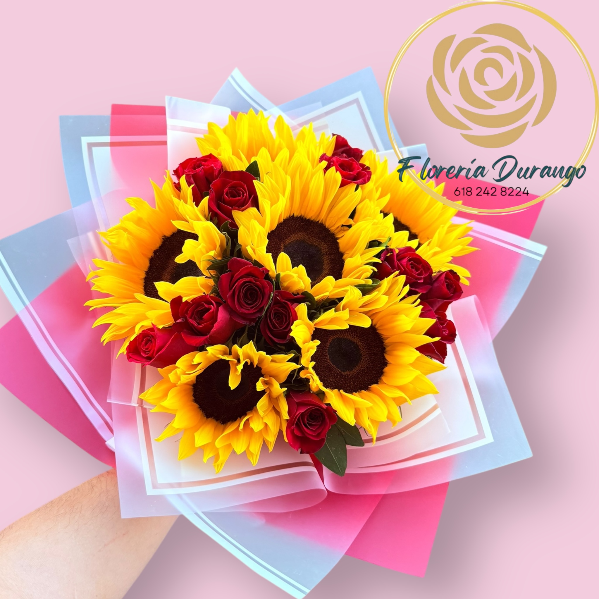 Ramo de Girasoles y Rosas