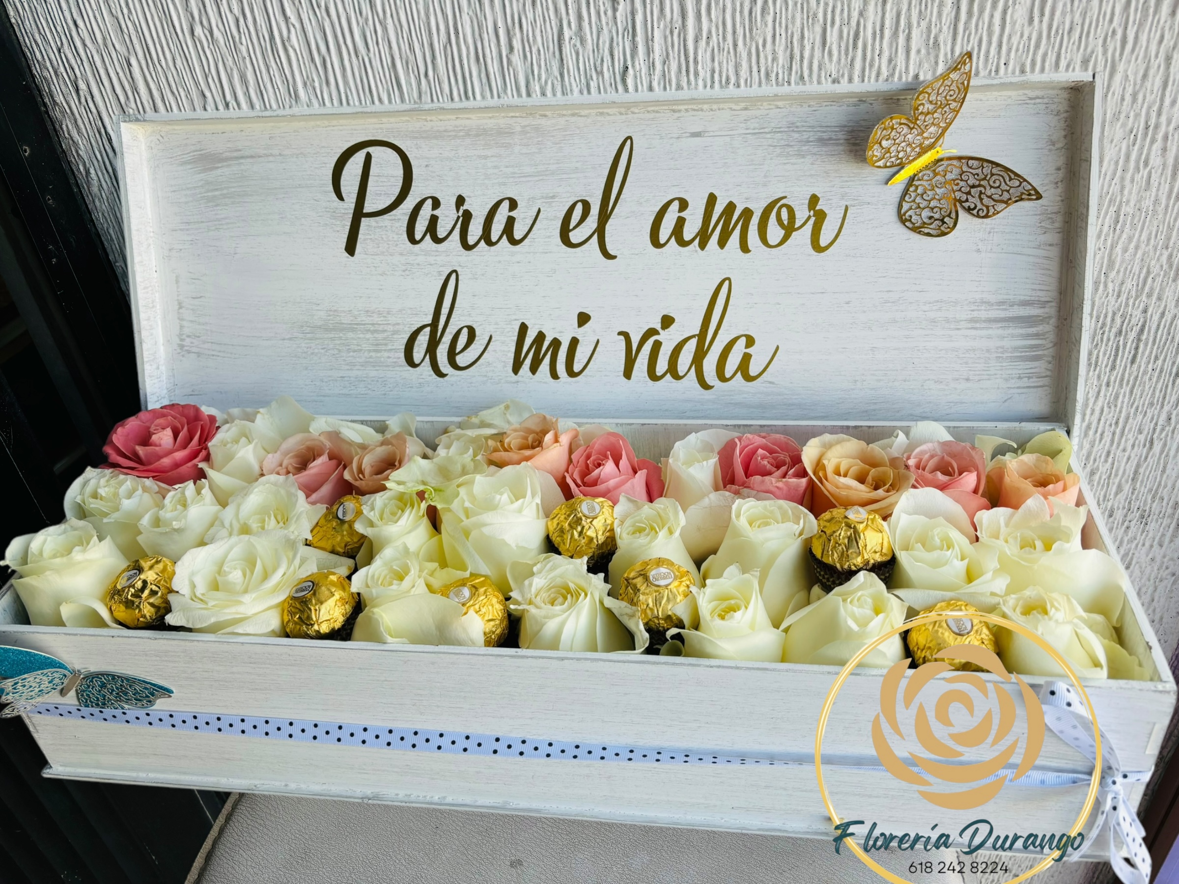 Caja Xl de rosas y chocolates