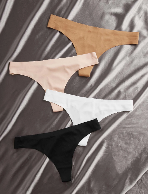 4Pcs Laser Cut Panties Set - No Show