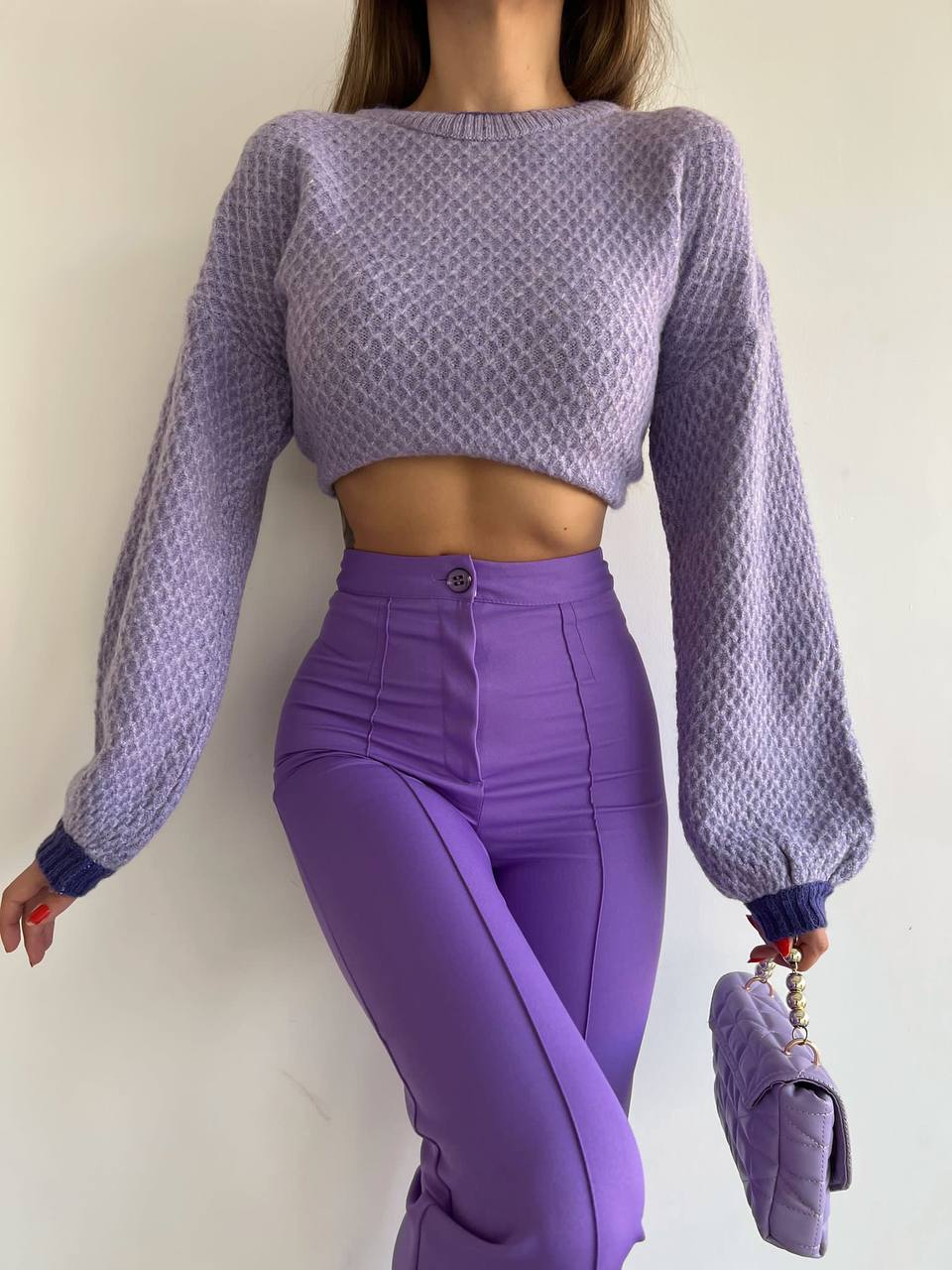 Purple knit sweater