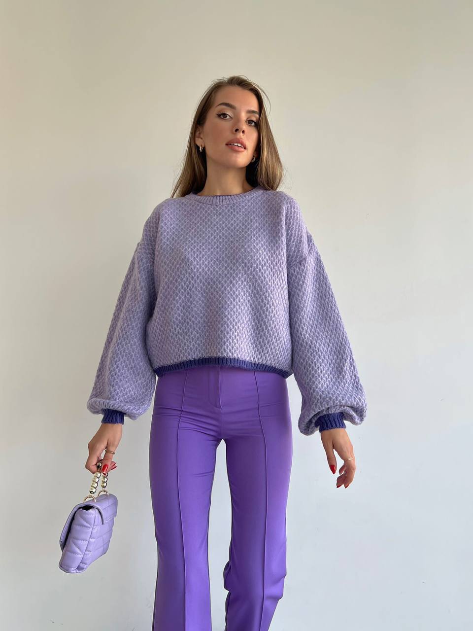 Purple knit sweater