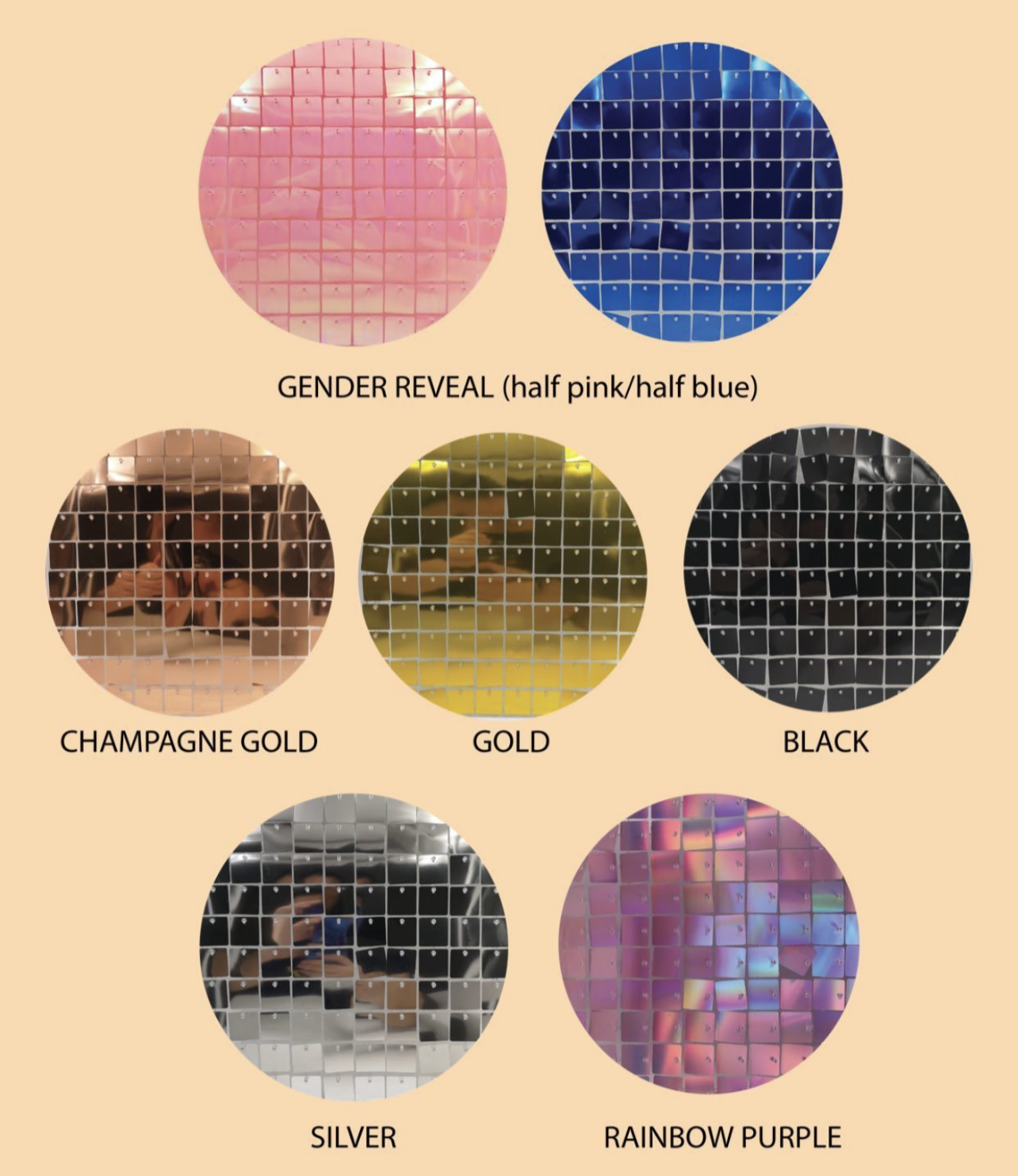 Shimmer Walls | Sequin Shimmer Walls | 7 Colors Available