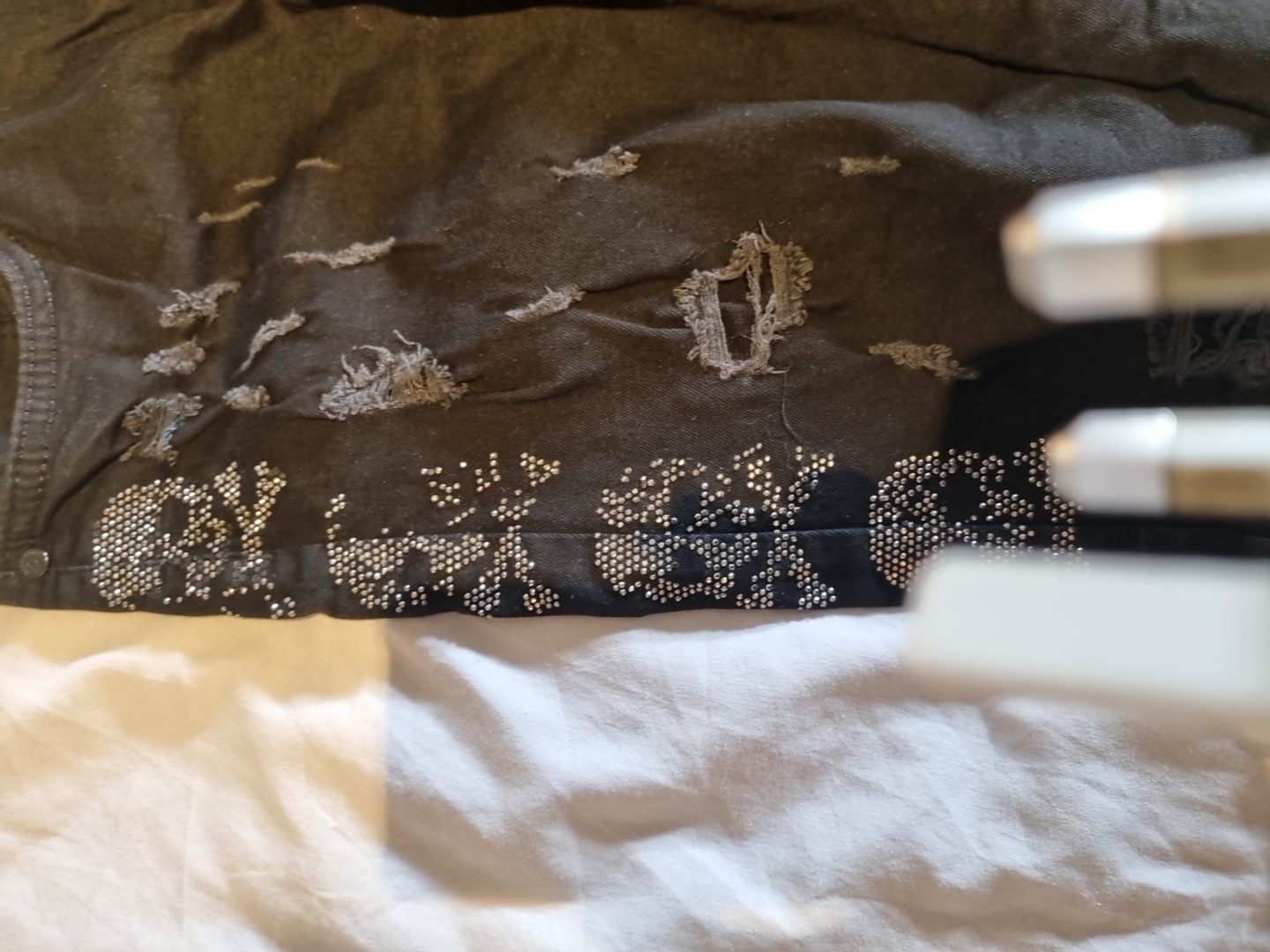 Mario Morato Jeans Distressed Black Jeans