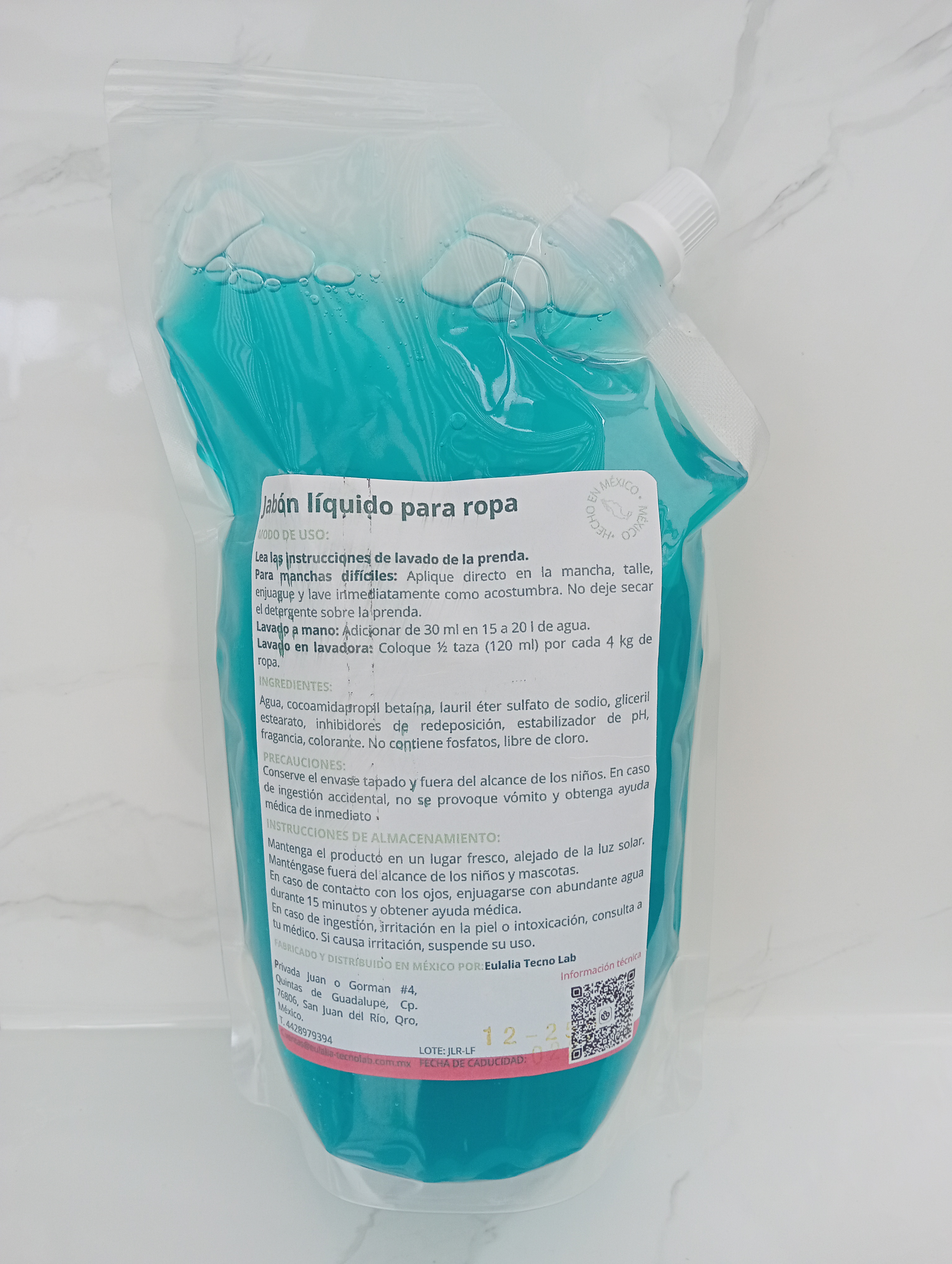 Jabón Liquido para Ropa - Limpio y Fresco