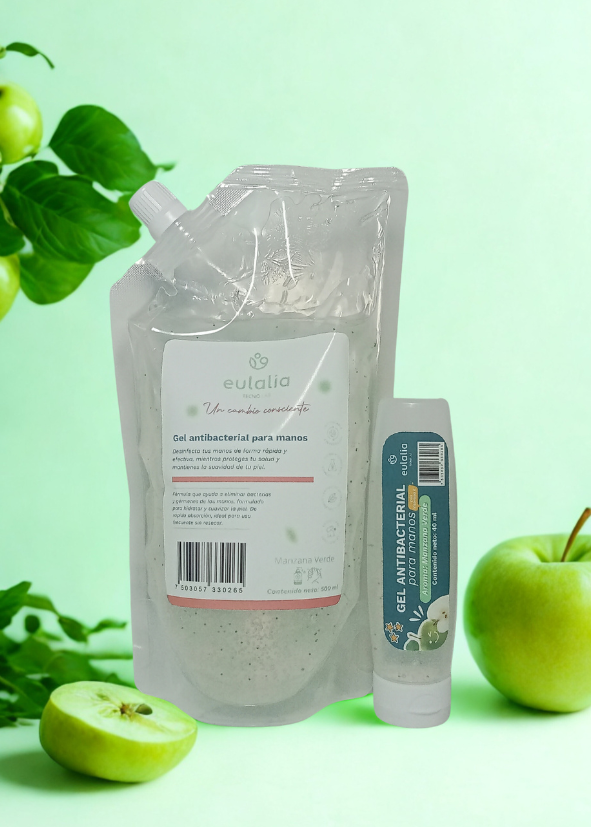 Gel Antibacterial para Manos - Aroma a Manzana Verde
