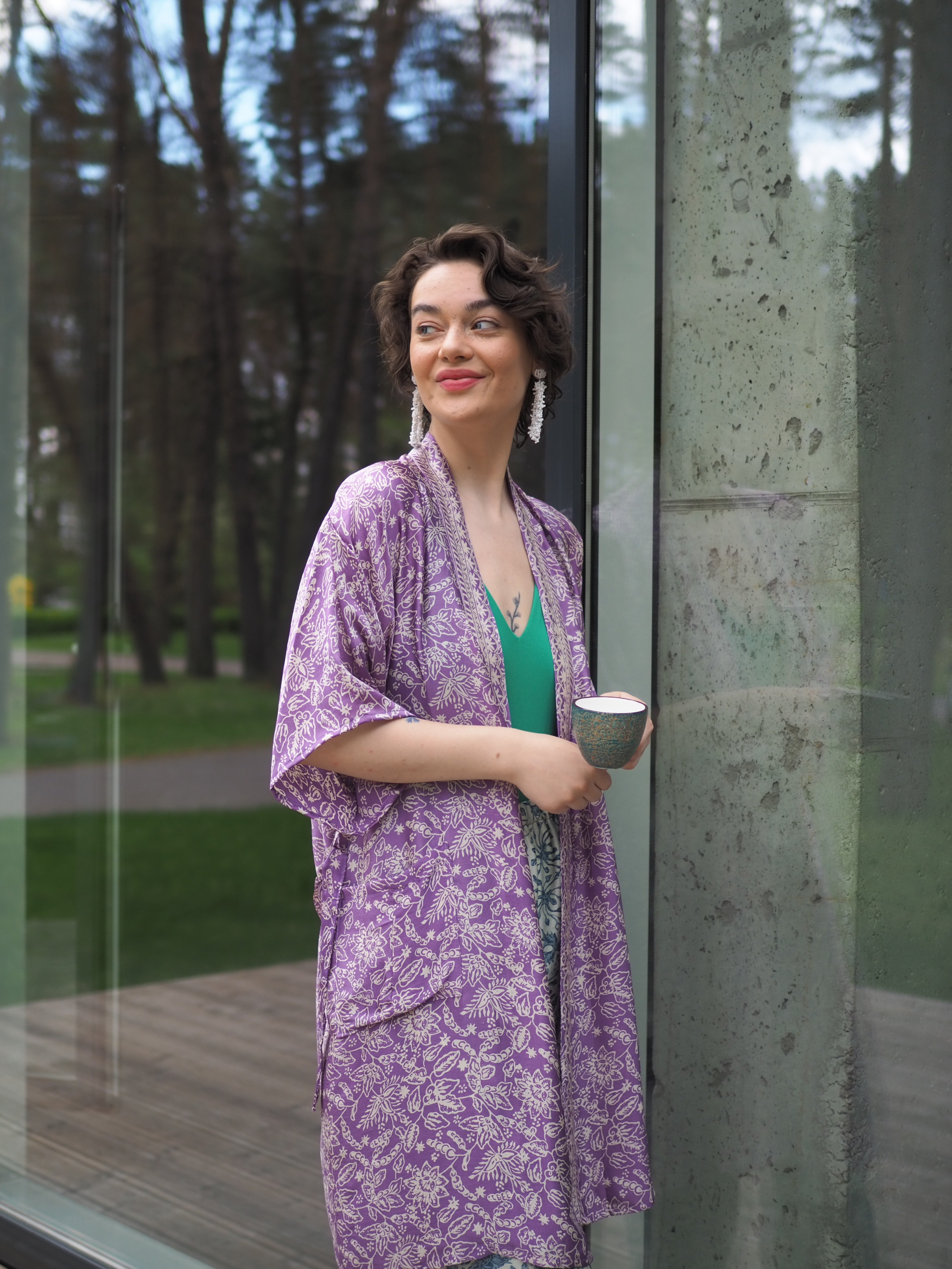 KIMONO "VERY PERI GRAPE"