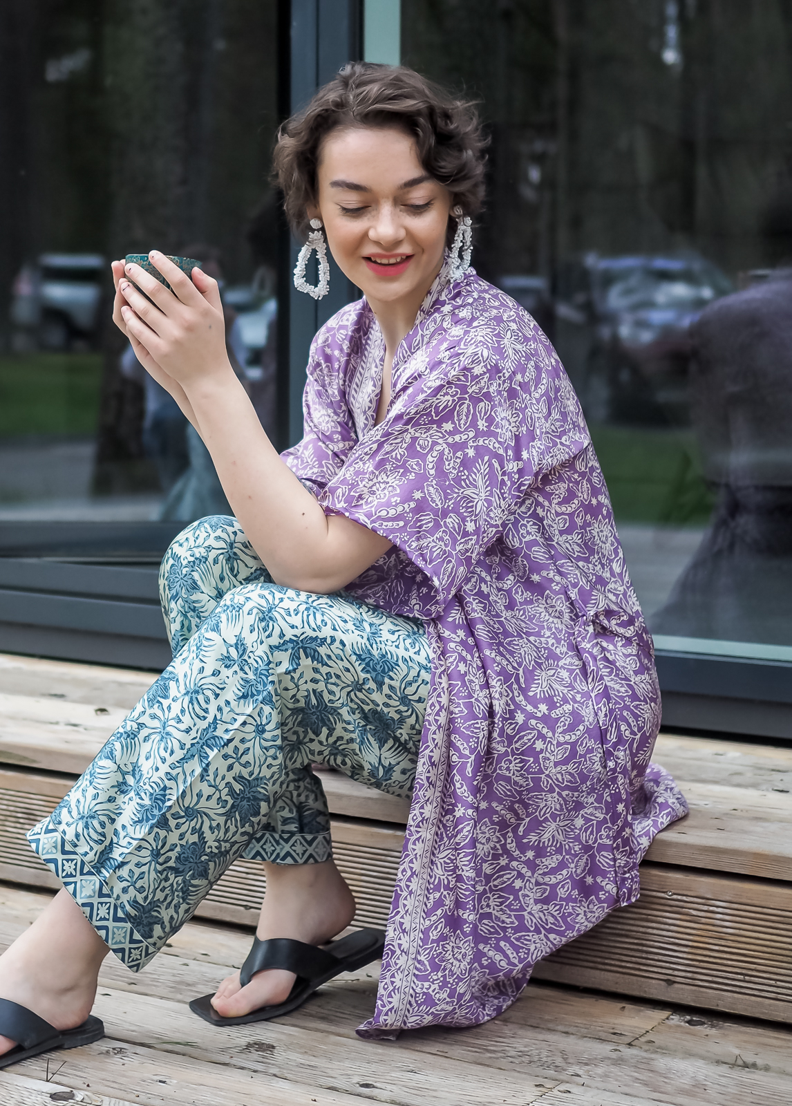 KIMONO "VERY PERI GRAPE"