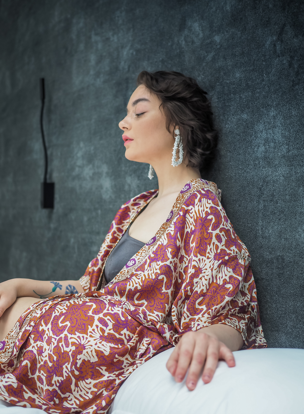 KIMONO ''TANGERINE BLOOM"