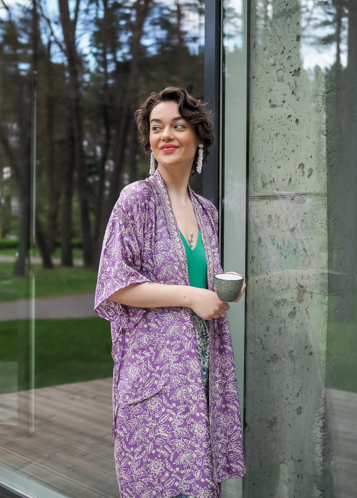 KIMONO "VERY PERI GRAPE"