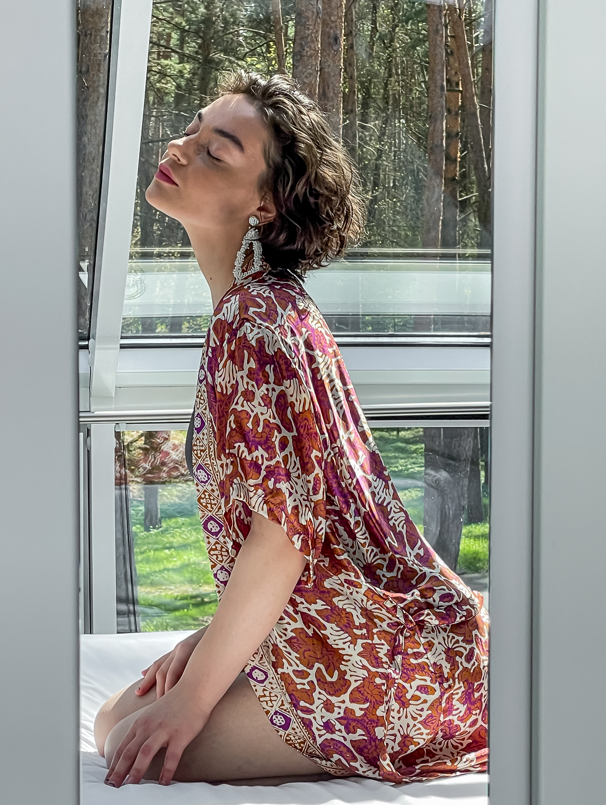 KIMONO ''TANGERINE BLOOM"