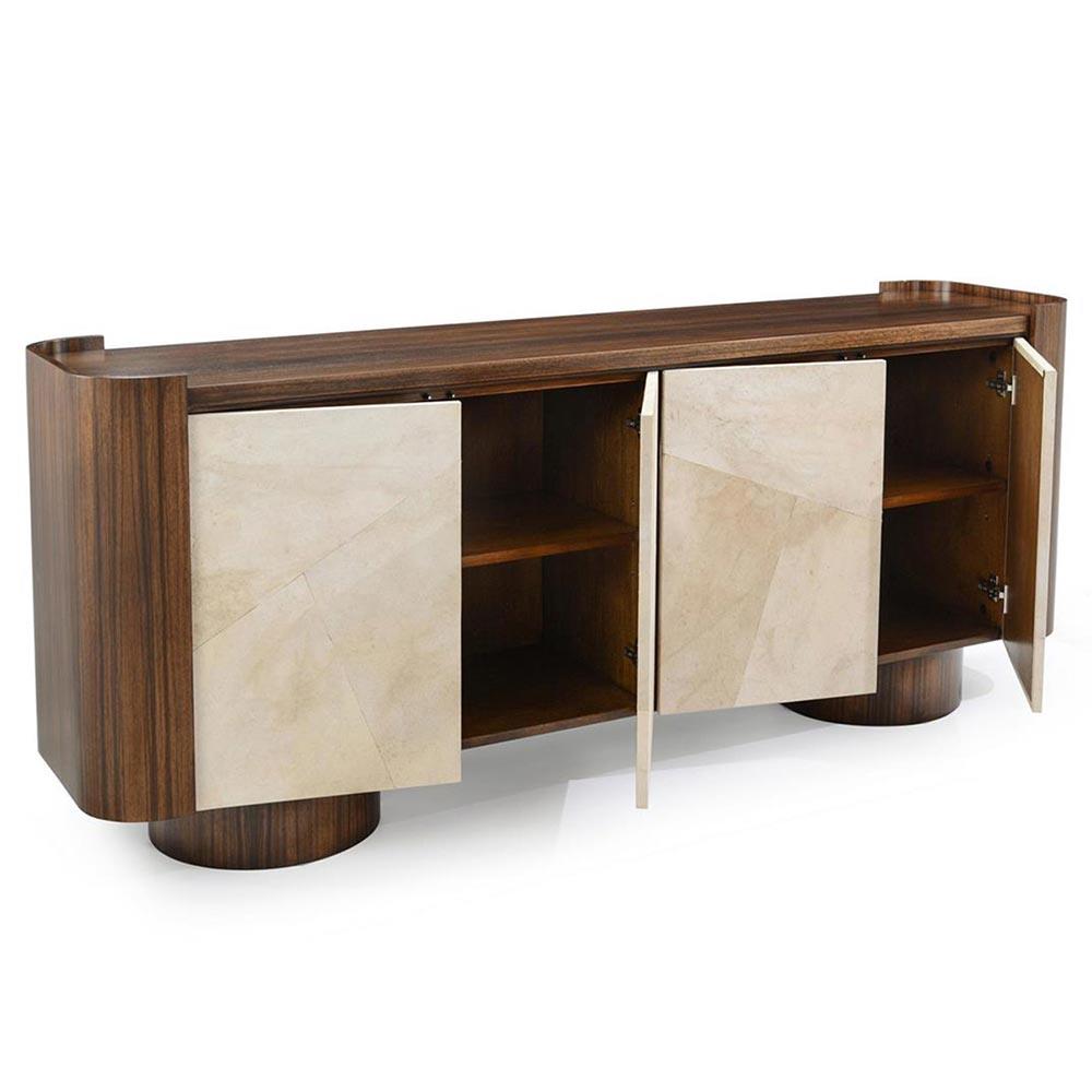 Brown Wood Credenza
