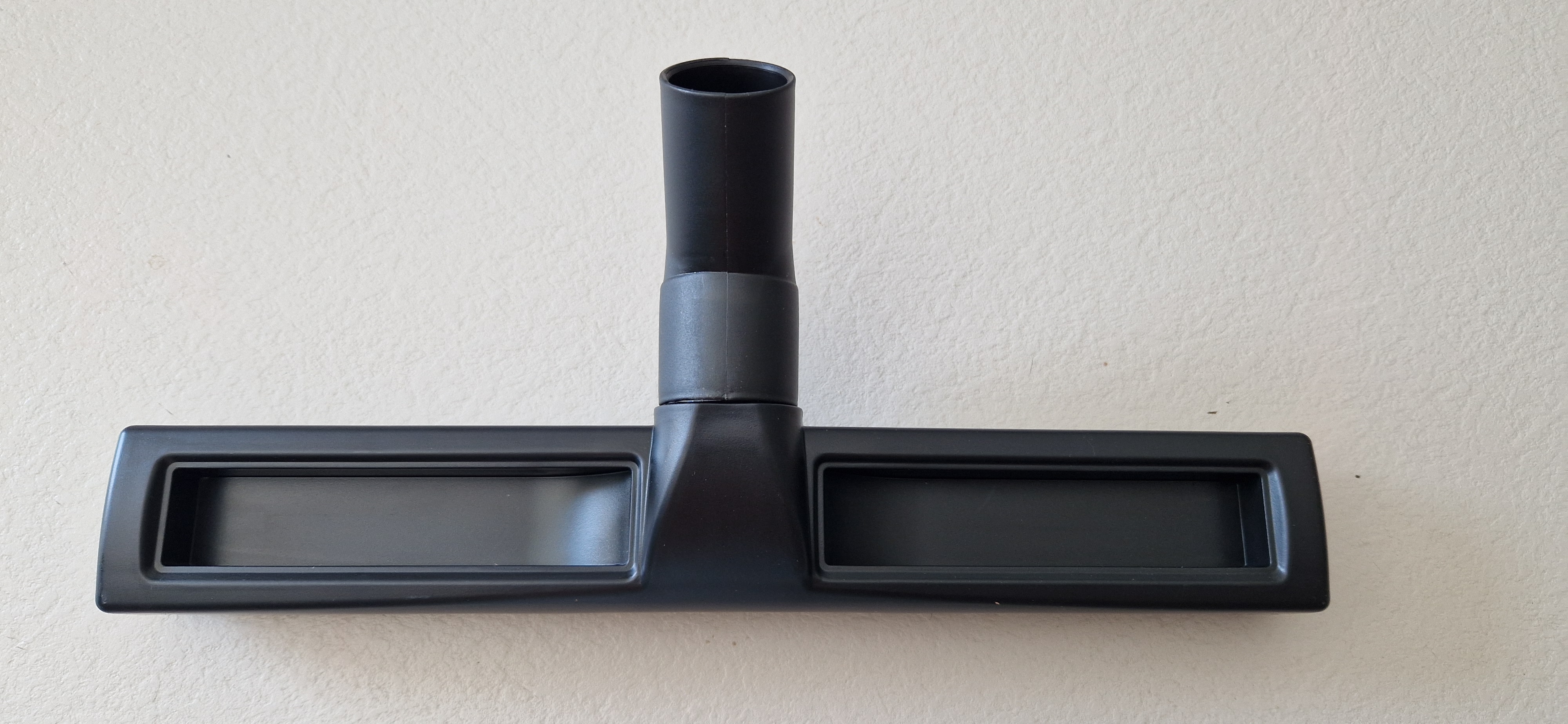 Brosse à plancher à crins doux avec roulettes - Noire - 36 cm