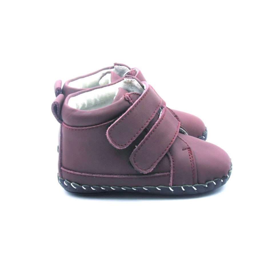 Softsole leather booties "Skylark" (wine red)