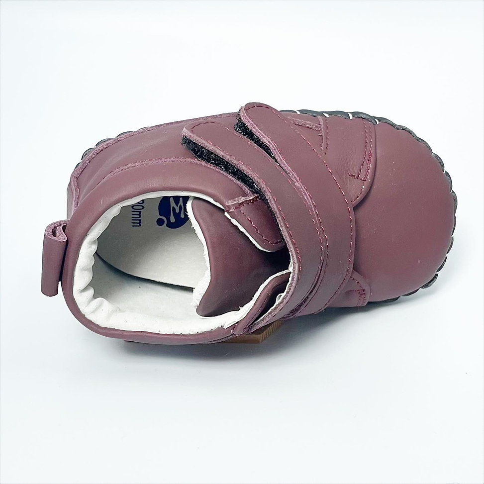 Softsole leather booties "Skylark" (wine red)