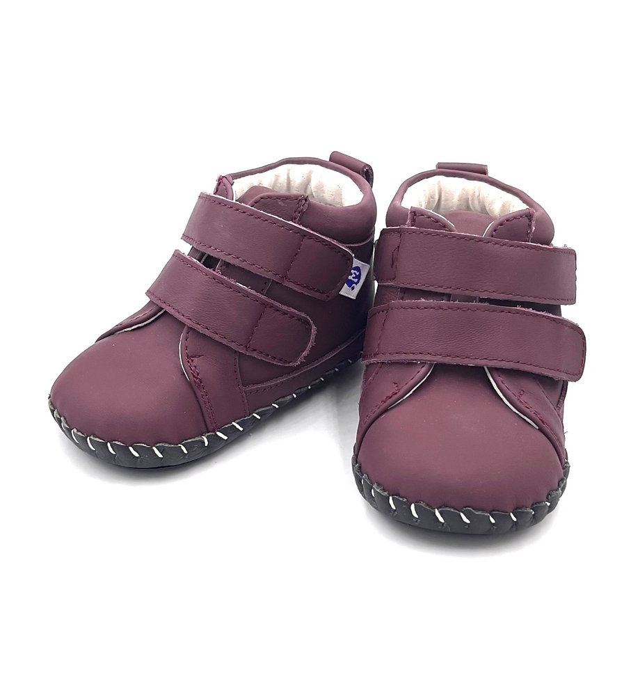 Softsole leather booties "Skylark" (wine red)