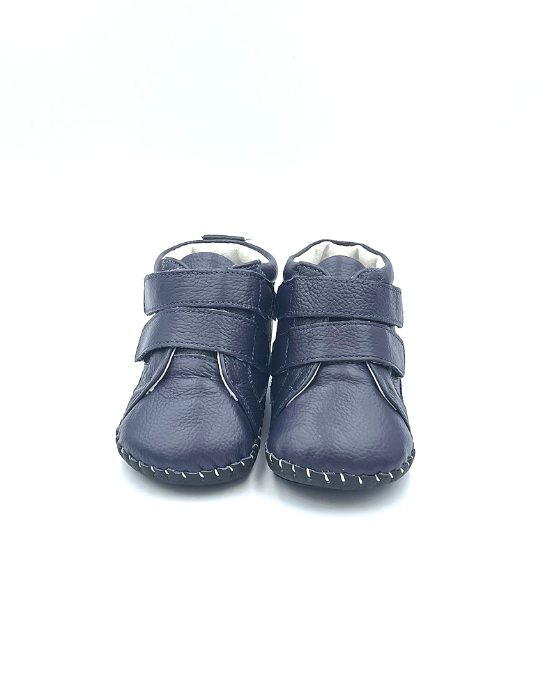 Softsole leather booties "Skylark" (navy)