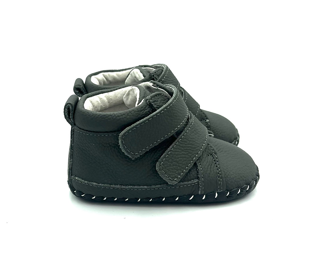 Softsole leather booties "Skylark" (grey)