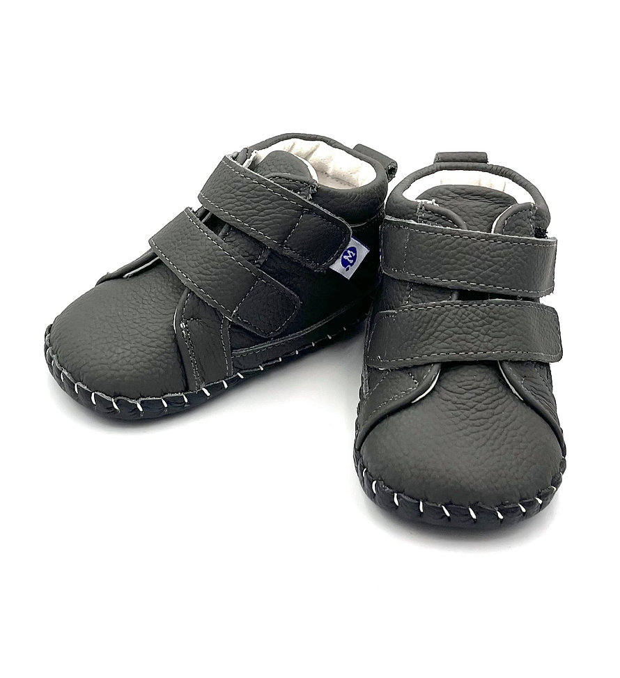 Softsole leather booties "Skylark" (grey)
