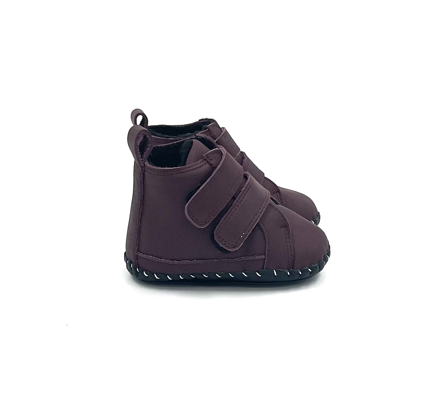 Softsole winter booties "Redstart" (wine red)