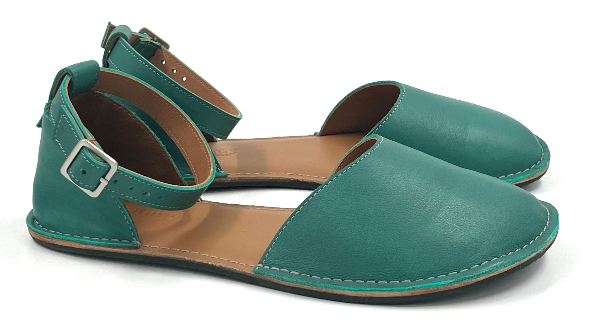 Barefoot Leather Shoes for Women “Teal” (teal green)